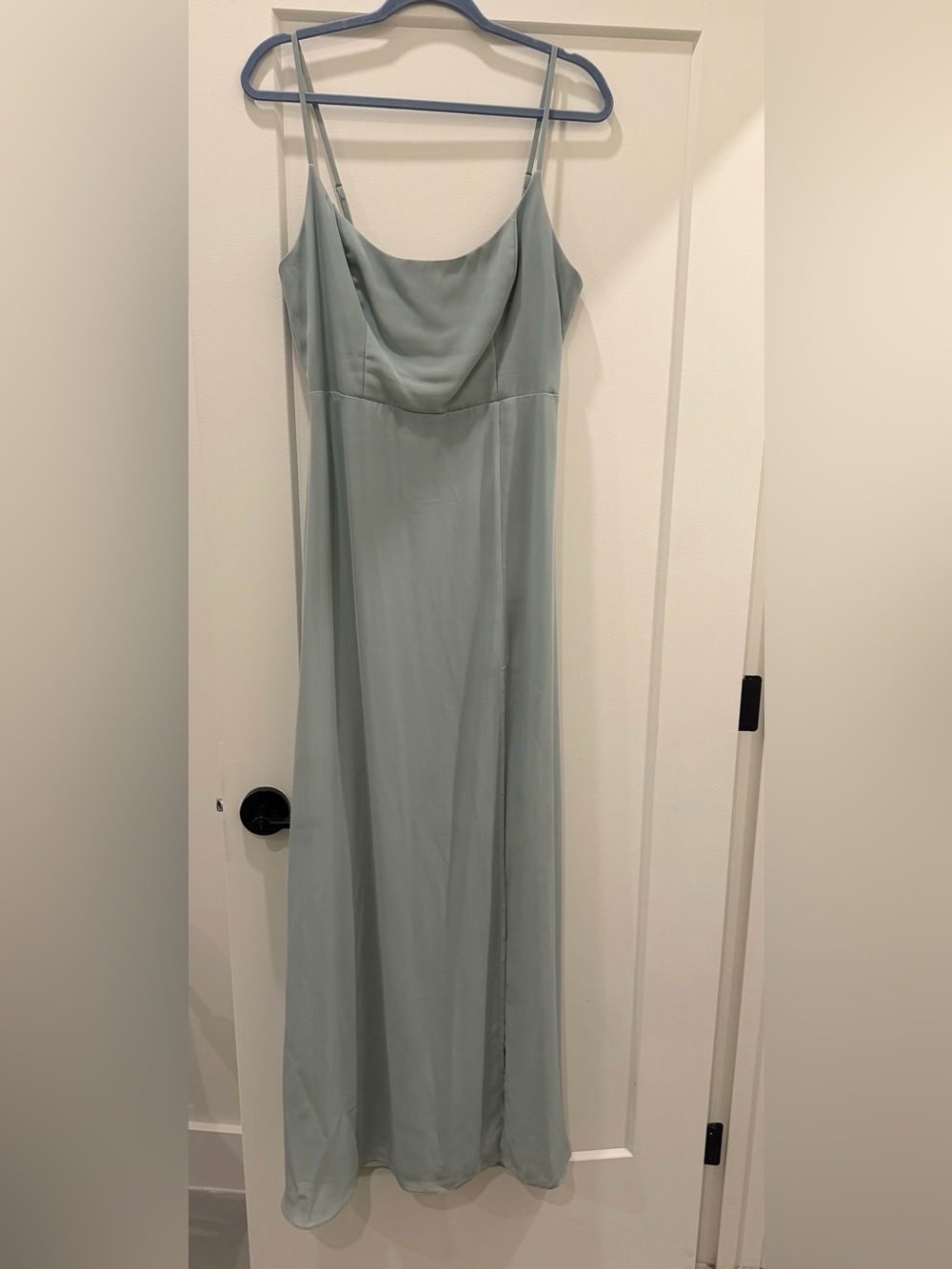 Buddy Grey Elegant Sage Green Women's Dress - Sleeveless Draped Neck